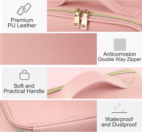 Makeup Travel Bag with LED Lighted Mirror,Makeup Travel Train Case with Adjustable Divider,Makeup Bag with Mirror and light Cosmetic Bag for Makeup Brushes,Tool Case,Gifts,Women in Saudi Arabia