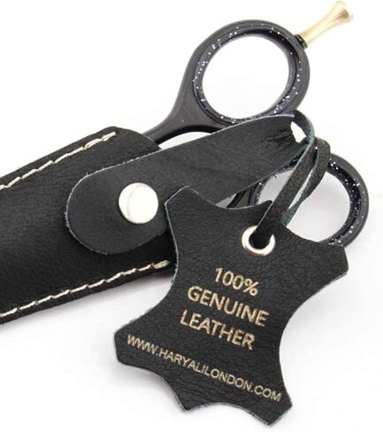 hairdresser scissor Shears 6.5 Inch in Black color Professional Barber Sharp Hair Scissors Hairdressing Shears for Cutting Styling Hair with leather pouch in Saudi Arabia