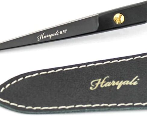 hairdresser scissor Shears 6.5 Inch in Black color Professional Barber Sharp Hair Scissors Hairdressing Shears for Cutting Styling Hair with leather pouch in Saudi Arabia
