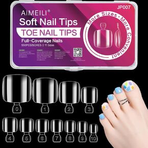 AIMEILI قصيرة التابوت نصائح الأظافر الزائفة 432PCS نصائح الأظافر قبل برتقالي نصائح غطاء كامل الأظافر لامتصاص تمديد الأظافر، الاكريليك الضغط الزائف على الأظافر مع صندوق لصالون تجميل الأظافر والمنزل DIY، 10 أحجام