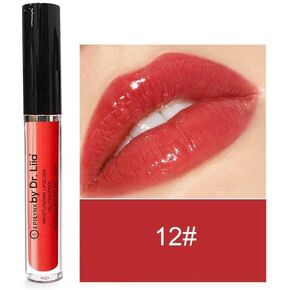 Vegan Moisturizing, Long Lasting Lip Gloss - Satin & Glitter - Allergen Free for Sensitive Skin - Apple Red by Dr. Liia
