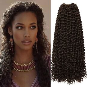 8 Inch Passion Twist Crochet hair Water Wave Crochet Synthetic Braiding Hair Ombre Color for Passion Twist Bohemian Curl Hair Extensions for Woman (8 inch, Black Blue) in Saudi Arabia