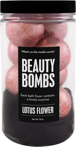 DA BOMB Bath Beauty Bath Bombs Jar, 16oz, 8 minis with loofah in Saudi Arabia