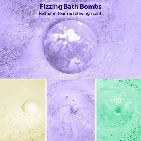 Organic Bath Bombs Gift Set Large Hemp Bubble Spa Fizzies with Shea Butter, Hemp and Essential Oils, Perfect for Recovery & Relaxation (Herbal, 12) in Saudi Arabia