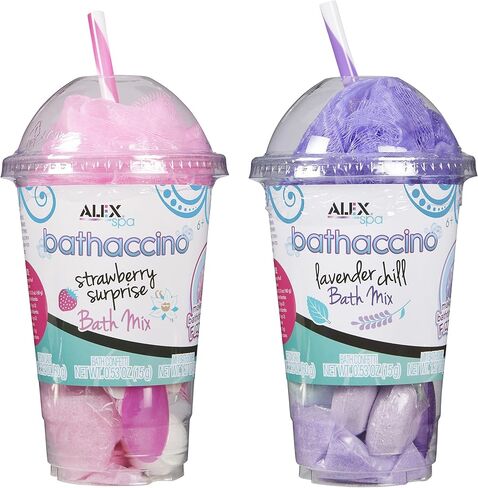Alex Spa Bathaccino (2 Pack), Pink and Purple Kids Bath Bombs & Confetti in Saudi Arabia