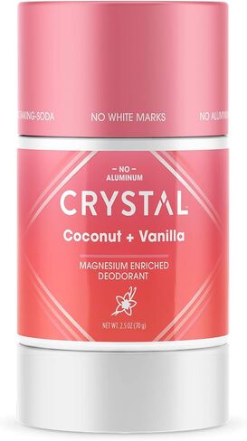 Crystal Magnesium Solid Stick Natural Deodorant, Non-Irritating Aluminum Free Deodorant for Men or Women, Safely and Effectively Fights Odor, Baking Soda Free, Coconut + Vanilla, 2.5 oz in Saudi Arabia