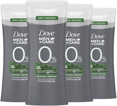 قلم مزيل العرق دوف مين + كير للرجال خالٍ من الألومنيوم ومزيل العرق برائحة الليمون + المريمية مرطب نباتي مشتق طبيعيًا 73 جرام in Kuwait