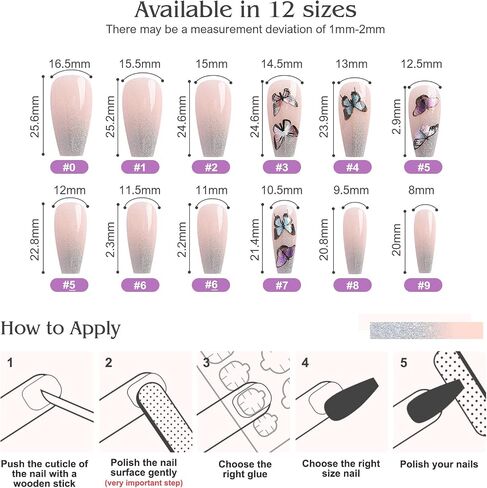 Kikmoya Black Press on Nails Almond Medium Length Stiletto Fake Nails Tips with Butterfly Design 24pcs Acrylic Glossy Artificial False Nails with Gray Rhinestones Stick on Nails for Women (3d Black) in Saudi Arabia