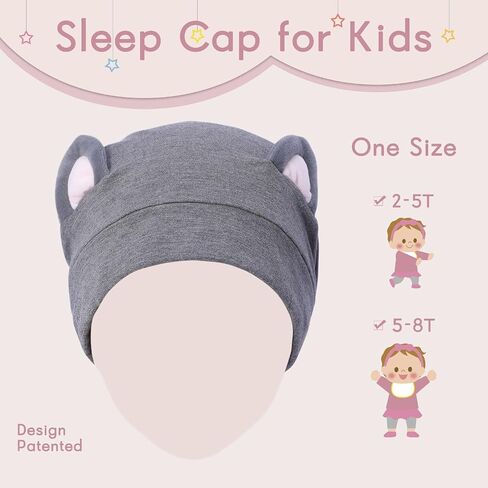 Hat Hut Satin Bonnet Silk Bonnet Hair Cover Sleep Cap for Curly Hair Women Adjustable Silk Lined Slouchy Beanie Hat with Ears in Kuwait