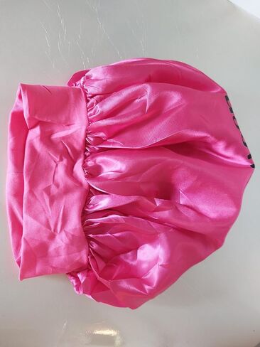 Silk Bonnet for Women, Shower cap, Satin Silk Bonnet, Comfortable Sleep Cap Bonnets for Women (Black) in Saudi Arabia