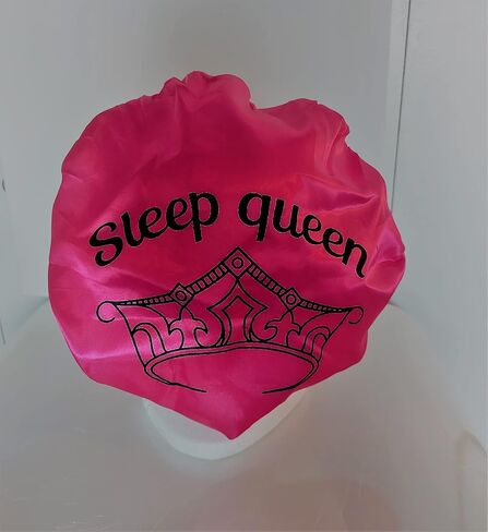 Silk Bonnet for Women, Shower cap, Satin Silk Bonnet, Comfortable Sleep Cap Bonnets for Women (Black) in Saudi Arabia