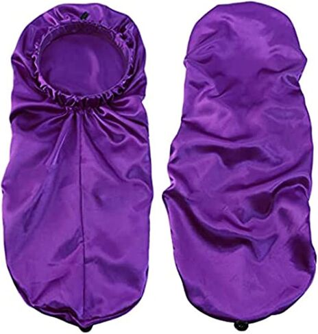 النساء 2 حزمة طويلة الساتان الشعر بونيه الفتيات قبعة حريري للنوم كبيرة الساتان غطاء النوم لحماية الشعر الطويل المجعد in Kuwait