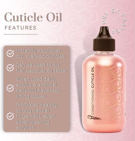 Tammy Taylor Hydrating Nail Cuticle Oil w/Cuticle Cream | Gardenia Cuticle Softener w/Vitamin E, Jojoba Oil, Natural Ingredients & USA Made Professional Nail Growth Oil for Growth & Strength .25 oz in Kuwait
