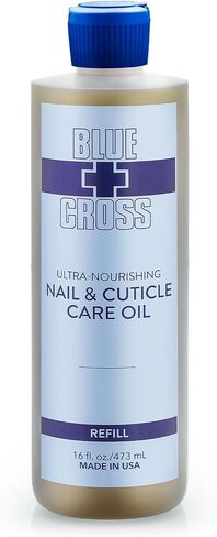 Blue Cross Professional Nail Care, All Natural Mineral Oil Free, Ultra-Nourishing, Hydrating, Moisturizing Nail & Cuticle Oil, Lemongrass + Lavender Scented Essential Oils, Made in USA, 0.5 fl oz/15mL in Saudi Arabia