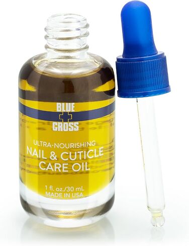 Blue Cross Professional Nail Care, All Natural Mineral Oil Free, Ultra-Nourishing, Hydrating, Moisturizing Nail & Cuticle Oil, Lemongrass + Lavender Scented Essential Oils, Made in USA, 0.5 fl oz/15mL in Saudi Arabia