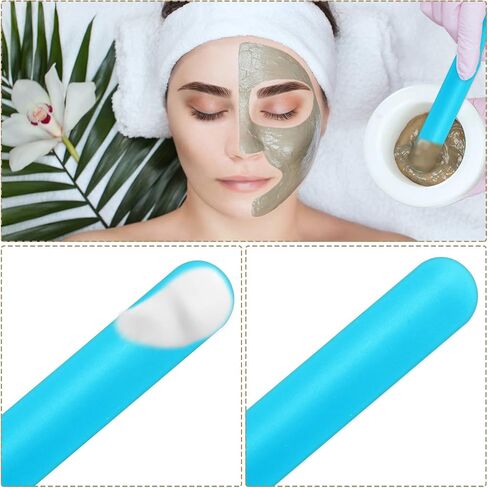 4PCS Silicone Spatula Waxing Applicator Applicator Spatula Reusable Scraper Hard Wax Sticks Silicone Resin Stir Sticks Non stick Wax Spatulas for Home Salon Body Use (Orange/blue/red/yellow) in Saudi Arabia