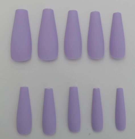 LoveOurHome 100pc Coffin Press on Nails Long Fake Nails Medium Ballerina Acrylic Press on Nail Coffin Nail Tips Matte Artifical Nail Full Cover Pink Fake Fingernails for Women Girls in Saudi Arabia