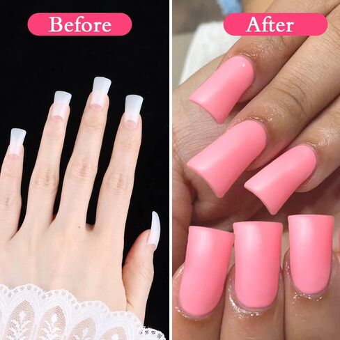 gootrades Duck Nail Tips, 500PCS Natural Feet Style Flare Nail Tips for French False Nail Extension, Y2K Vibe Half Cover Wide for home Salon(10 Size ABS) in Saudi Arabia