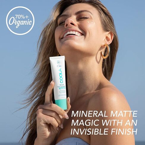 واقي الشمس العضوي الشفاف غير اللامع من كولا، عامل حماية من الشمس SPF 30، عناية بالبشرة تم اختبارها من قبل أطباء الجلدية للحماية اليومية، نباتي وخالي من الغلوتين، خالي من العطور، 1.7 أونصة سائلة in Kuwait