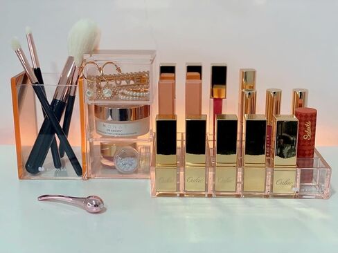 منظم حامل أحمر الشفاه من موسي لايف ML03، 24 مساحة، ذهبي وردي، سلسلة مون لايت in Kuwait