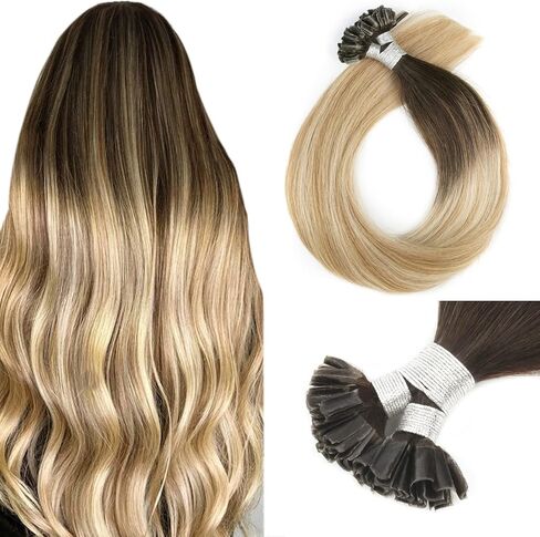 Neitsi U Tip وصلات شعر شعر بشري، وصلات شعر بني شوكولاتة، وصلات شعر طبيعية حقيقية على شكل حرف U، وصلات شعر كيراتين مربوطة مسبقًا، وصلات شعر بشري مستقيم حريري 50 خيطًا (2#) in Kuwait