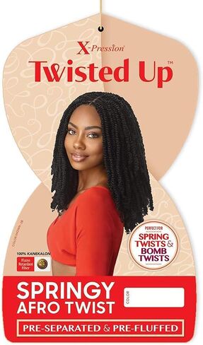 Outre Crochet Braids X-Pression Twisted Up 3X Springy Afro Twist 16" (5-Pack, 2) in Saudi Arabia