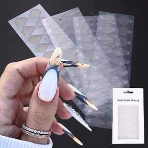 French Line Nail Form Dual Sticker V-Shaped/Round 12 Sizes Suitable For Nail Form Sticky for Acrylic Extension Gel False Nails in Saudi Arabia