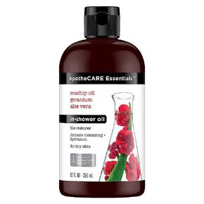 ApotheCARE Essentials The Restorer In-Shower Oil, Rosehip Oil, Geranium, Aloe Vera, 12 oz in Saudi Arabia