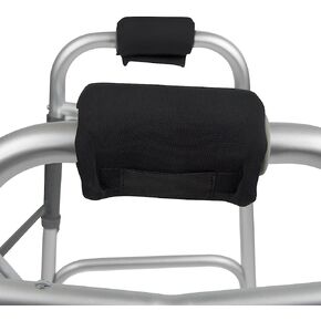 Padded Walker Hand Grips, 1 Pair Soft Cushion Walker Hand Cove-rs Reduce Pain No-Slip Comfortable Walker Handle Grips for Wheelchair Rollator (Black) in Kuwait