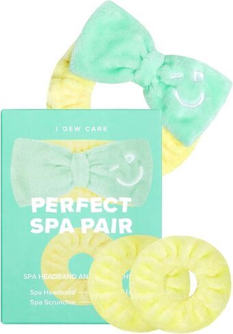 I DEW CARE Face Wash Headband - Pink Tiara | Head band for Face Washing & Skincare, Spa Day, Soft & Fuzzy, Cute for Makeup, Shower, Teen Girls Stuff, Princess Style Crown, Hair Band (1 Count) in Kuwait