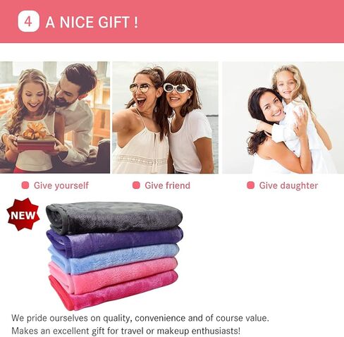 Makeup Remover Cloth, 13x7 Inch Reusable Makeup Remover Towels, Microfiber Fast Drying Facial Washcloth, Soft Face Towels for Washing Face in Kuwait