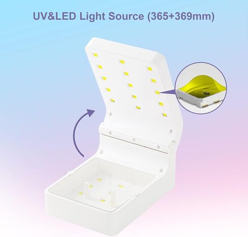 مصباح SANAAA UV LED بقدرة 48 وات لصنع فن الأظافر من الراتنج بالأشعة فوق البنفسجية، مصباح LED للأشعة فوق البنفسجية على الوجهين (أبيض) in Kuwait