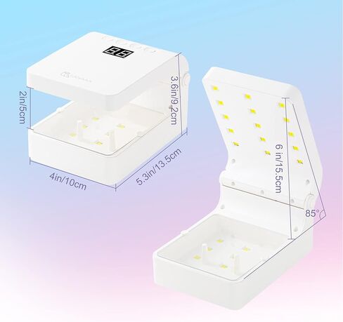 مصباح SANAAA UV LED بقدرة 48 وات لصنع فن الأظافر من الراتنج بالأشعة فوق البنفسجية، مصباح LED للأشعة فوق البنفسجية على الوجهين (أبيض) in Kuwait