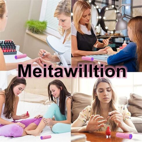 9 LED Small Glow Nail Lamp,Mini UV Nail Dryer for Gel Nails Polish,Portable Flashlight for Nail Art Pink in Kuwait