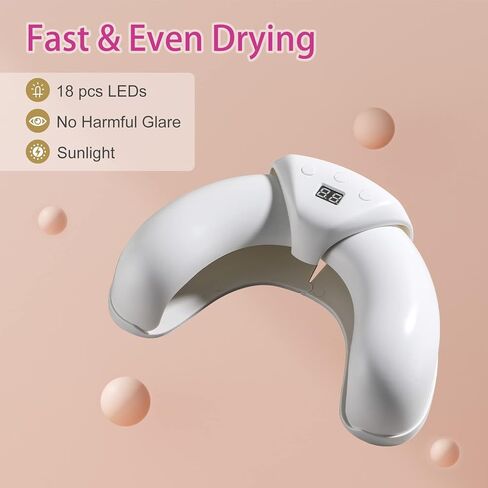 BS-MALL Gel UV LED Nail Lamp,36 W UV Nail Light with 3 Timer Setting,Scalable Design Prevent Hands from Turning Dark,White in Kuwait
