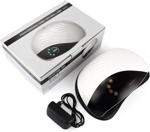 LIARTY 180W Portable Nail Dryers, to Quick Dry for Gel Nail Polish, Air & LED Light Nail Lamp with Fan, Safe for Hands Skin, Best Gift for Ladies, Girls(White) in Kuwait