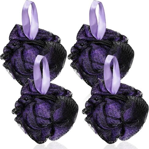 Opaz Bath Shower Sponge Loofah Skin care kit Body scrubber pouf exfoliator large ball scruber Set of 4 in Saudi Arabia