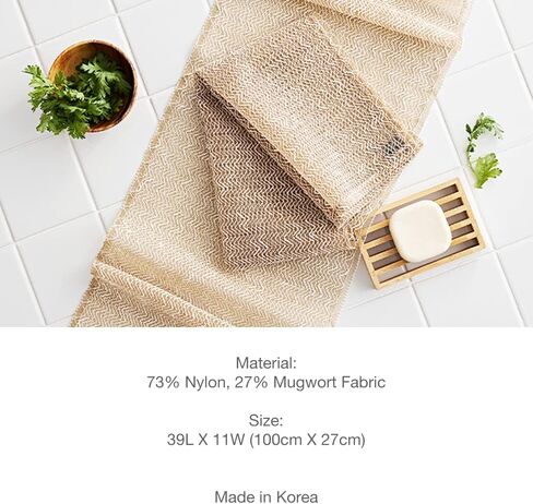 (3 Pack) Exfoliating Shower Towel - Soft Blue 100% Nylon Fabric Exfoliating Washcloth for All Skin Types - Made in Korea in Saudi Arabia