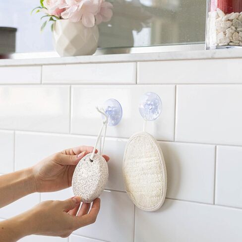 Natural Loofah Pumice Stone for feet/Body Wash Bath Sponge Shower Loofa luffa Body Scrubber Skin Exfoliating Foot File Feet Callus Remover Pedicure Pack Scrub, Cream in Saudi Arabia