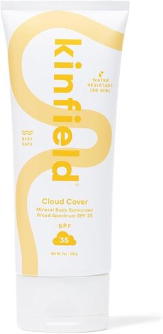 غطاء كينفيلد كلاود - واقي شمسي للجسم معدني مع عامل حماية من الشمس واسع النطاق SPF 35 - مقاوم للماء والعرق - عناية بالبشرة خالية من القسوة وآمنة على الشعاب المرجانية - 4 أونصة / 114 جم in Saudi Arabia
