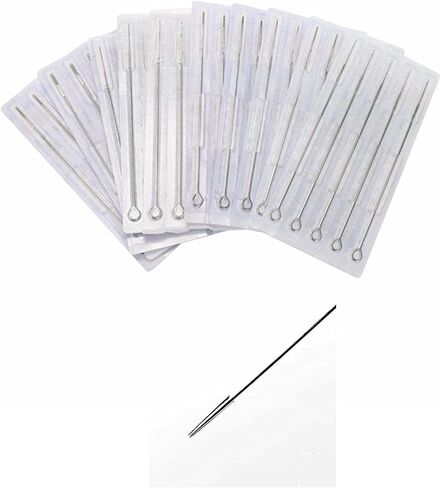 Tattoo Needles 1RL,50pcs Disposable Sterilized Round Liner Needles Premium Quality Needle Liners 1RL Needles 1 Round Liner (1RL) in Saudi Arabia