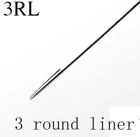 Tattoo Needles 1RL,50pcs Disposable Sterilized Round Liner Needles Premium Quality Needle Liners 1RL Needles 1 Round Liner (1RL) in Saudi Arabia
