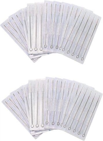 Tattoo Needles 1RL,50pcs Disposable Sterilized Round Liner Needles Premium Quality Needle Liners 1RL Needles 1 Round Liner (1RL) in Saudi Arabia