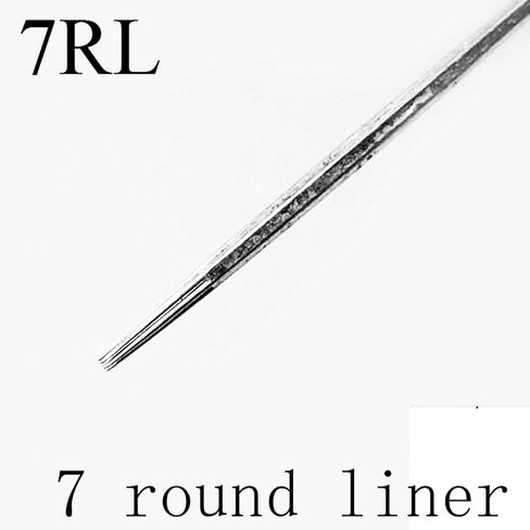 Tattoo Needles 1RL,50pcs Disposable Sterilized Round Liner Needles Premium Quality Needle Liners 1RL Needles 1 Round Liner (1RL) in Saudi Arabia