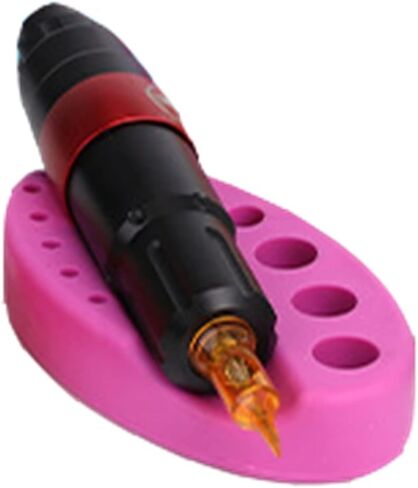Hipifans Tattoo Ink Cups Holder & 20pcs Tattoo Ink Caps, Cotton Swabs Ink Cup Holder for Tattooing, Pigment Organizer Tattoo Pen Holder Microblading Supplies (Black) in Kuwait