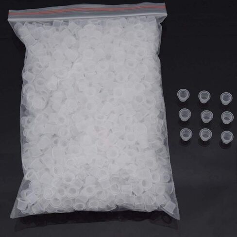 أغطية حبر للوشم، 1000 قطعة من أغطية حبر الوشم للاستعمال مرة واحدة مقاس متوسط ​​13 مم لأكواب الوشم متوسطة الحجم (1000 متر) in Kuwait