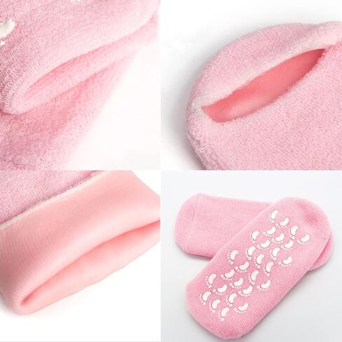 4 Pairs Moisturizing Gel Socks No Slip Gel Spa Socks Gel Heel Socks for Women Men Dry Cracked Feet in Saudi Arabia