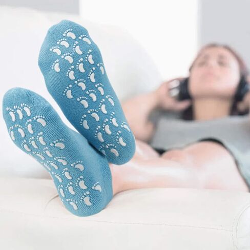 4 Pairs Moisturizing Gel Socks No Slip Gel Spa Socks Gel Heel Socks for Women Men Dry Cracked Feet in Saudi Arabia