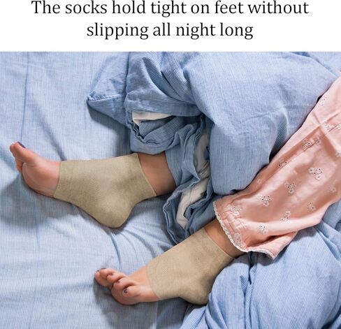 Moisturizing Heel Socks with Soft Gel Lining for Dry Cracked Feet Treatment - Unisex Reusable Foot Moisturizer Heel Sleeves from Breathable Cotton for Women & Men (Pack of 2) in Kuwait