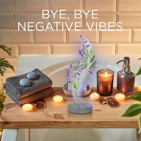 قنابل الدش سيج لافندر، أعشاب تنظيف الطاقة والزيوت الأساسية والأملاح، أجهزة بخار الدش، فوارات الدش، قنابل الحمام، كرات الحمام، أقراص الدش، هدية سبا (6 عبوات، لافندر سيج) in Kuwait